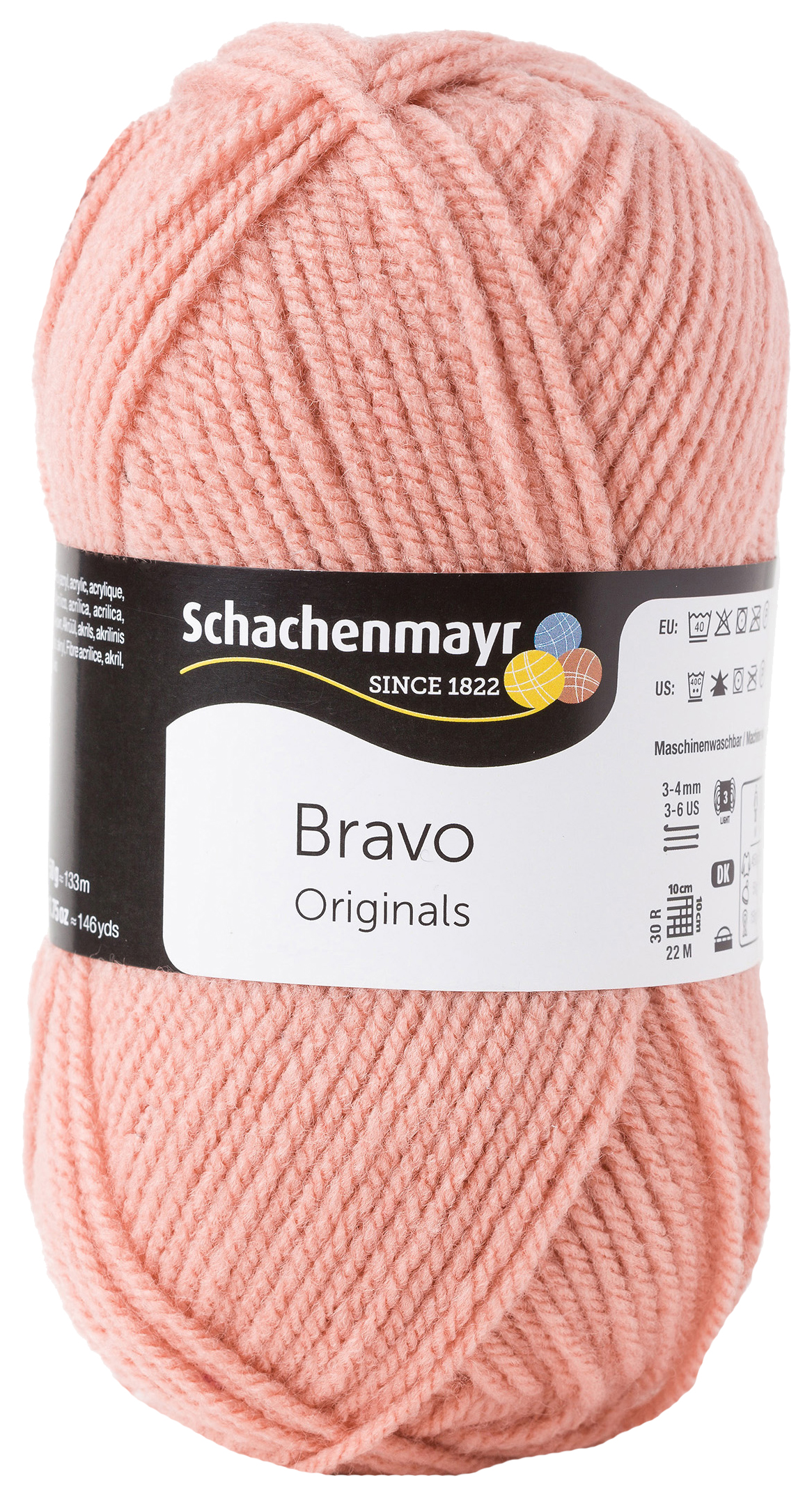 фото Пряжа для вязания schachenmayr 9801211 bravo original (08346, peach, персиковый)