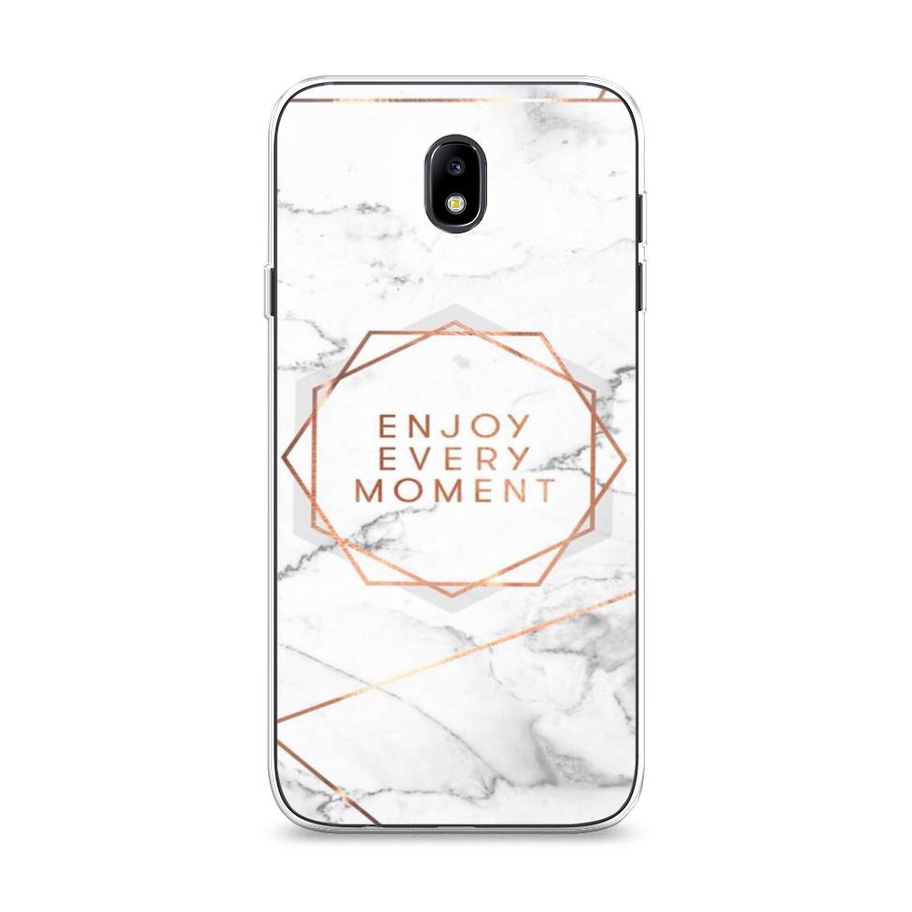 

Чехол Awog на Samsung Galaxy J7 2017 / Самсунг J7 2017 "Enjoy every moment мрамор", Белый;розовый;серый, 23150-7