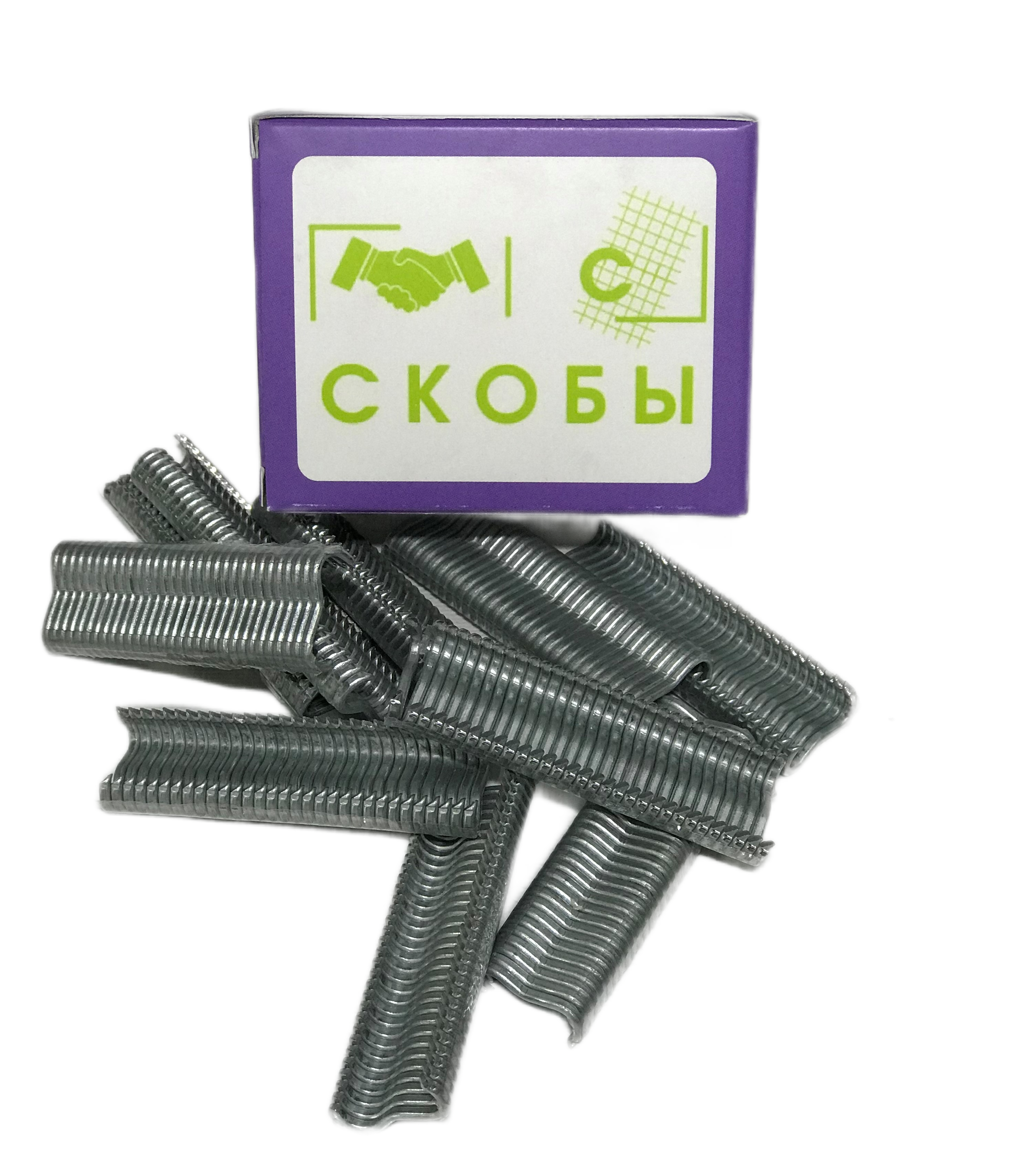 

Скобы для клипсатора оцинкованные 1 уп (600 шт), Серебристый, 1 уп 600 шт