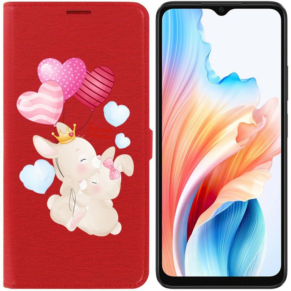 

Чехол-книжка Krutoff Eco Book для Oppo A38 4G Ты-моё счастье (красный)