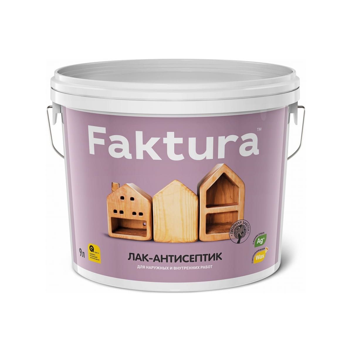 Лак-антисептик Faktura сосна, 9 л