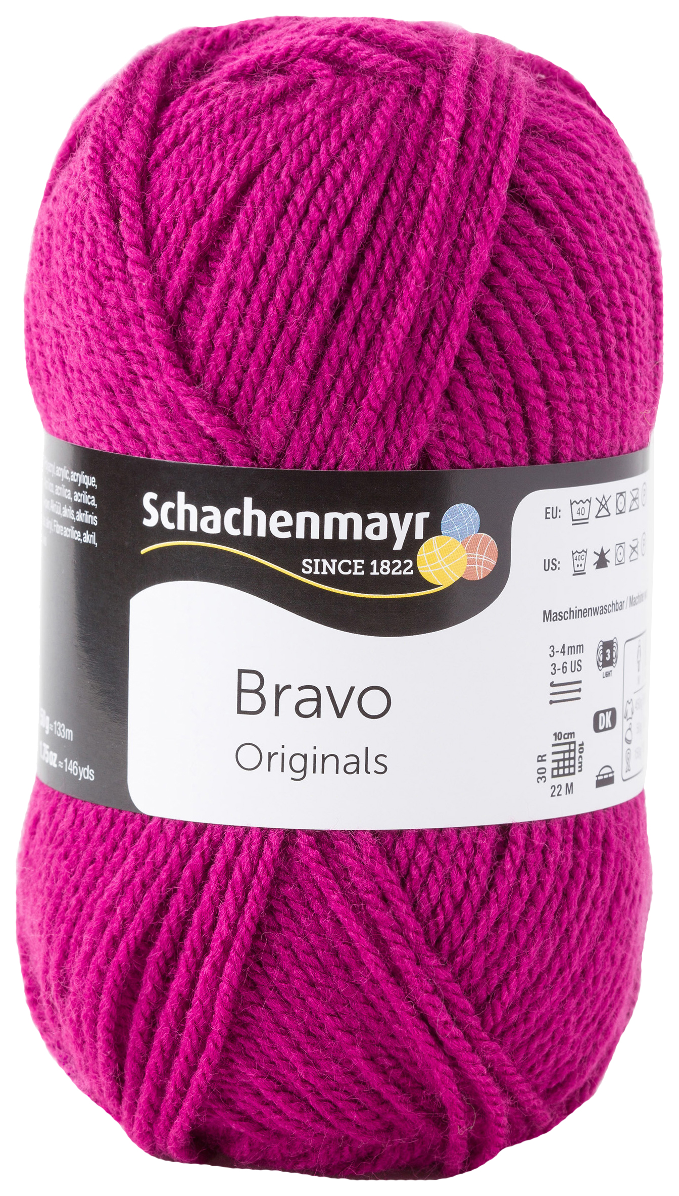 

Пряжа для вязания SCHACHENMAYR 9801211 Bravo original (08339, himbeere, малиновый), Розовый, Bravo