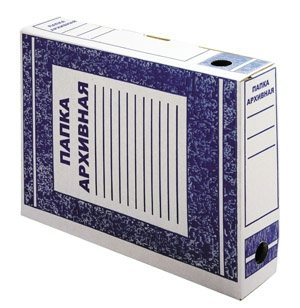 Папка архивная картон Ек.ВОС 75мм белая