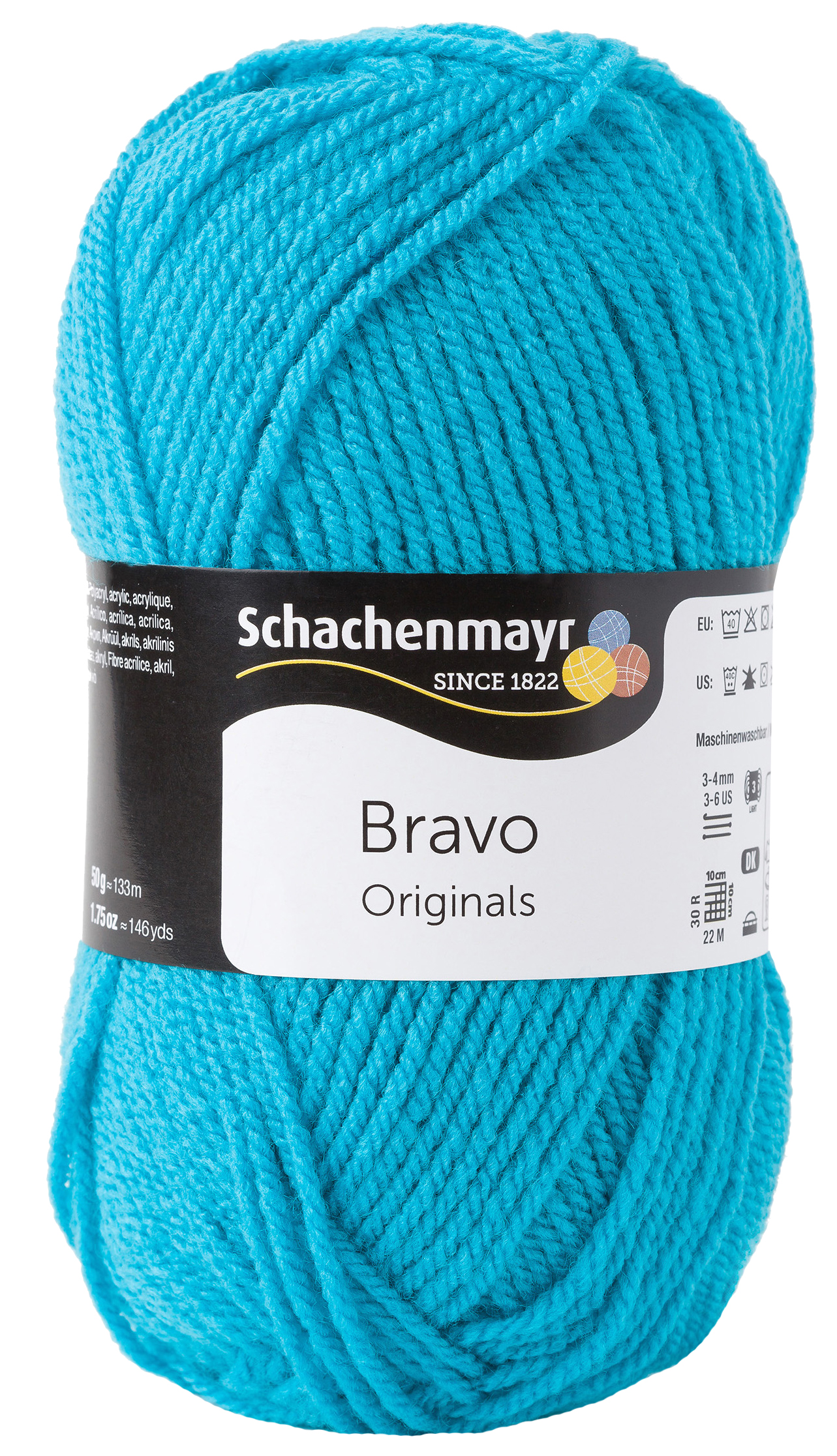 

Пряжа для вязания SCHACHENMAYR 9801211 Bravo original (08328, ocean, голубая лагуна), Голубой, Bravo