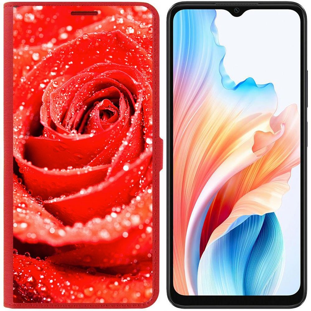 

Чехол-книжка Krutoff Eco Book для Oppo A38 4G Роза (красный)