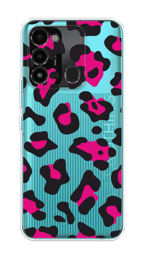 

Чехол на Tecno Spark Go 2022/8С/9 "Pink cow spots", Черный;розовый, 301350-1