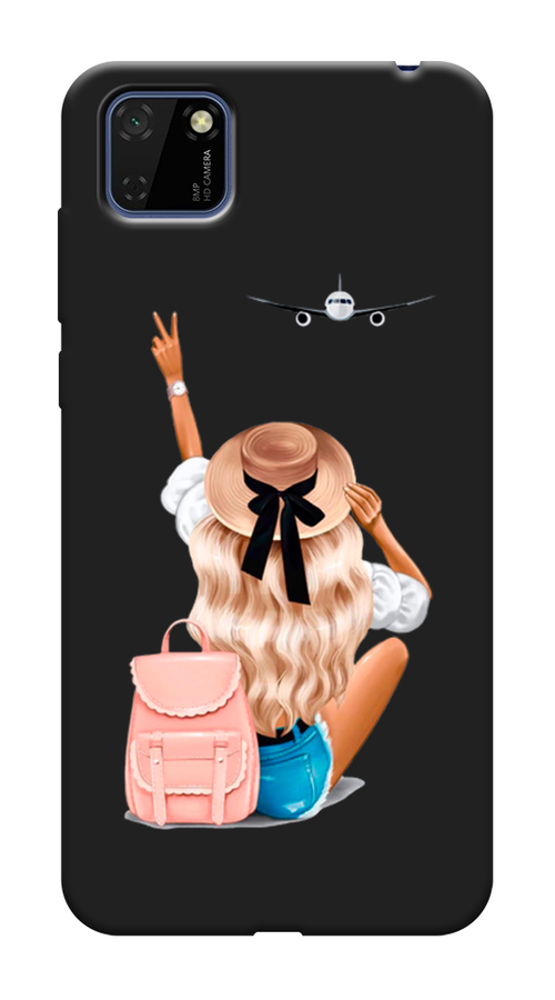 

Чехол Awog на Honor 9S "Автостопом самолетом", Бежевый;розовый;голубой, 6102652-1