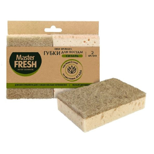 фото Губка для посуды master fresh эко xxl 2шт