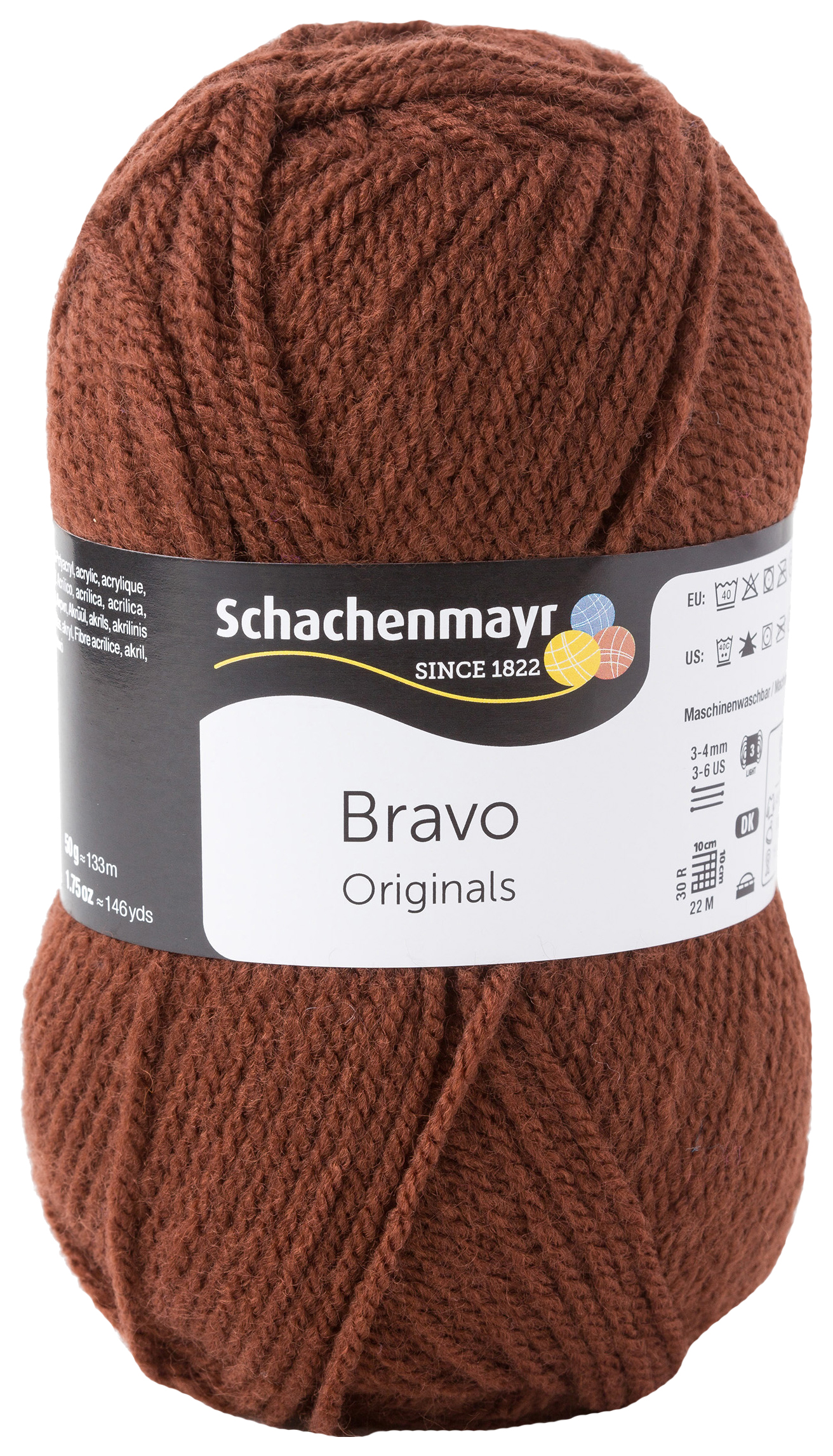 

Пряжа для вязания SCHACHENMAYR 9801211 Bravo original (08281, braun, коричневый), Bravo