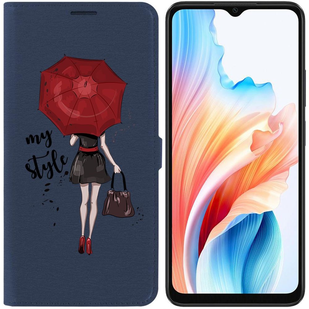 

Чехол-книжка Krutoff Eco Book для Oppo A38 4G Мой стиль (синий)