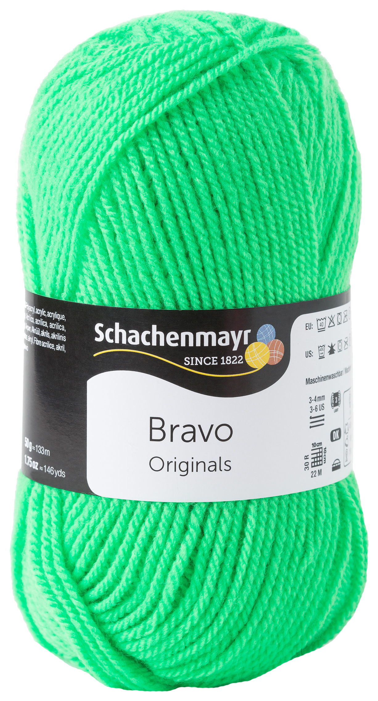 

Пряжа для вязания SCHACHENMAYR 9801211 Bravo original (08233, neongrun, св/зеленый), Bravo