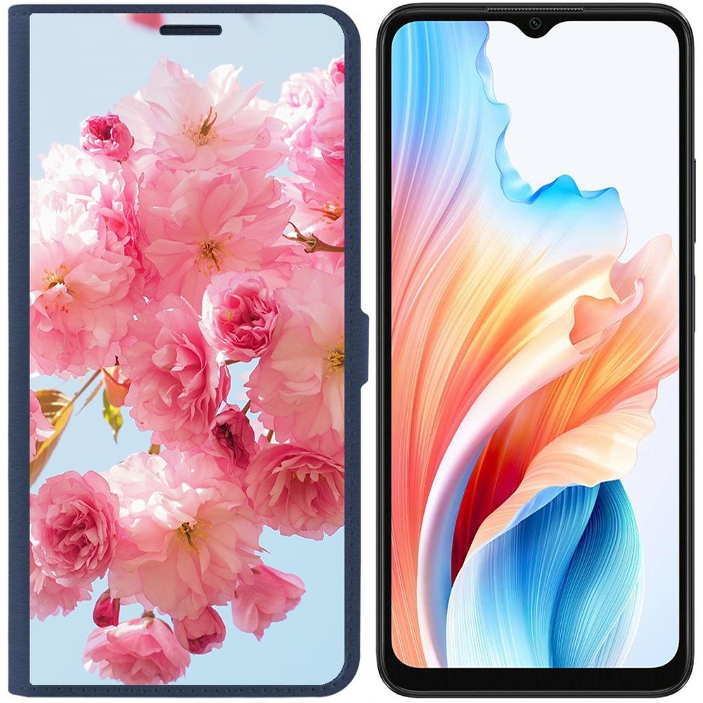 

Чехол-книжка Krutoff Eco Book для Oppo A38 4G Сакура (синий)