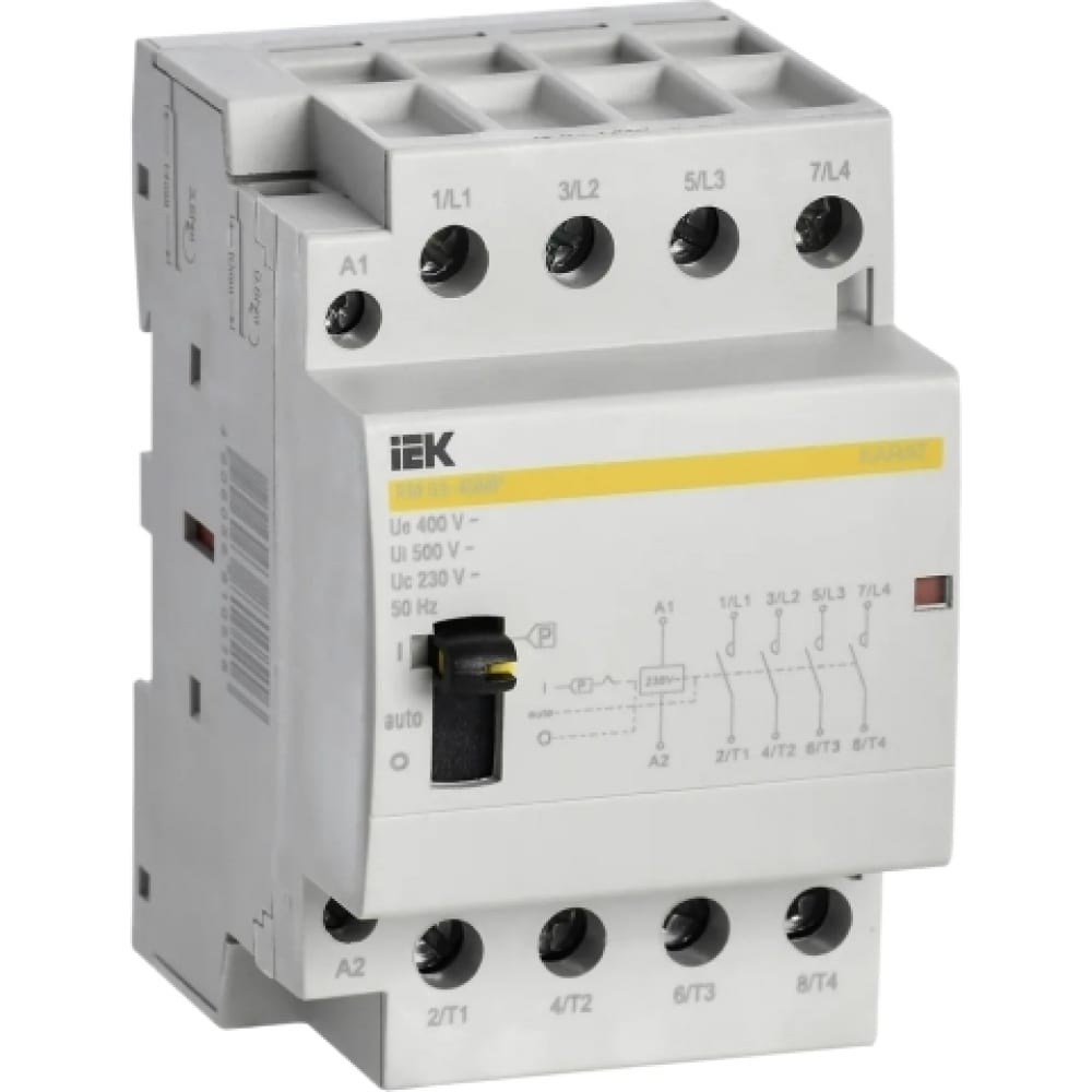 

Модульный контактор IEK КМ63-40МР AC KARAT