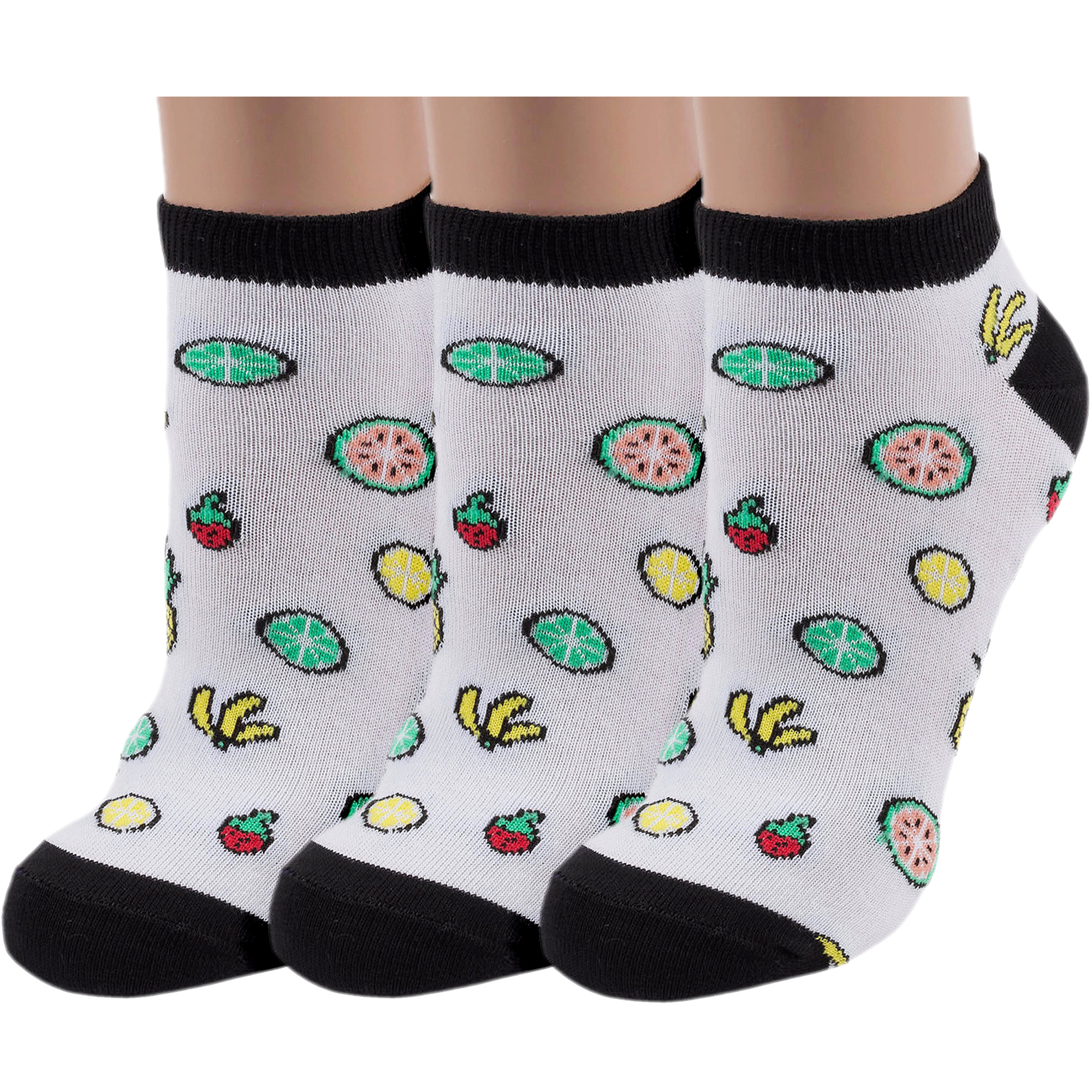 

Комплект носков женских ХОХ 3-G-3Rk белых; черных; зеленых; желтых; красных 25, Белый;черный;зеленый;желтый;красный, 3-G-3Rk