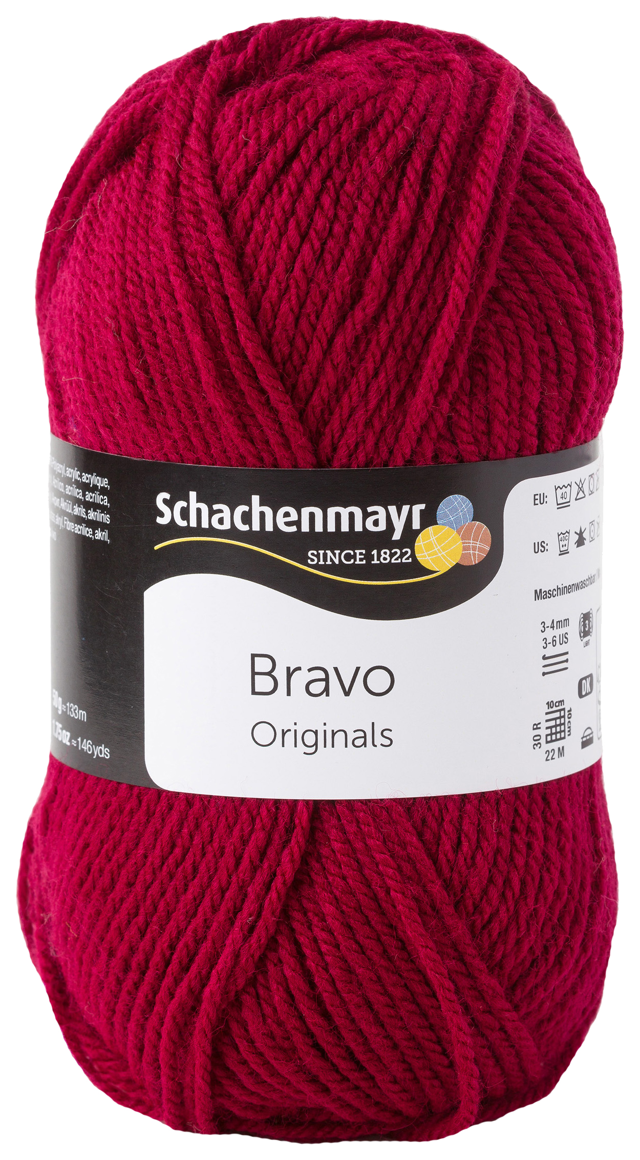 

Пряжа для вязания SCHACHENMAYR 9801211 Bravo original (08222, weinrot, винный), Красный, Bravo