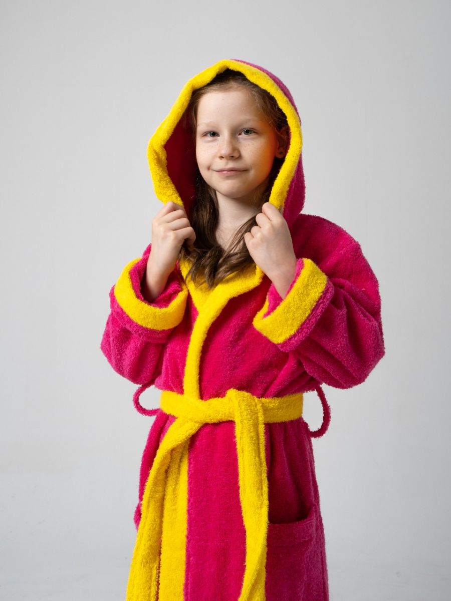 Детский халат махровый "Феникс красный"; 110-116 (размер)