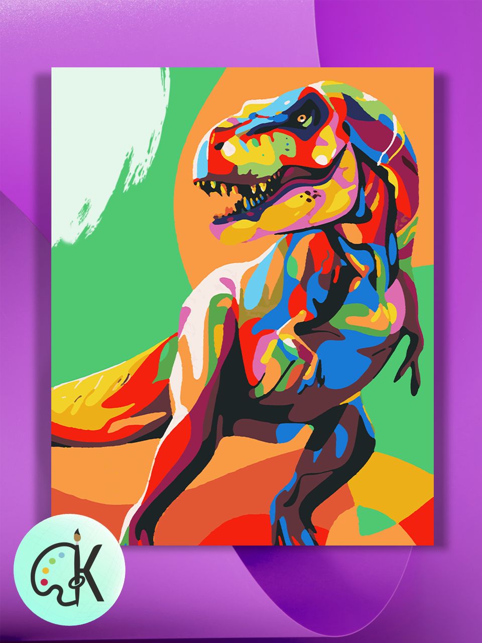 

Картина по номерам на холсте Культура Цвета Тираннозавр арт, 40 х 50 см, Тираннозавр арт