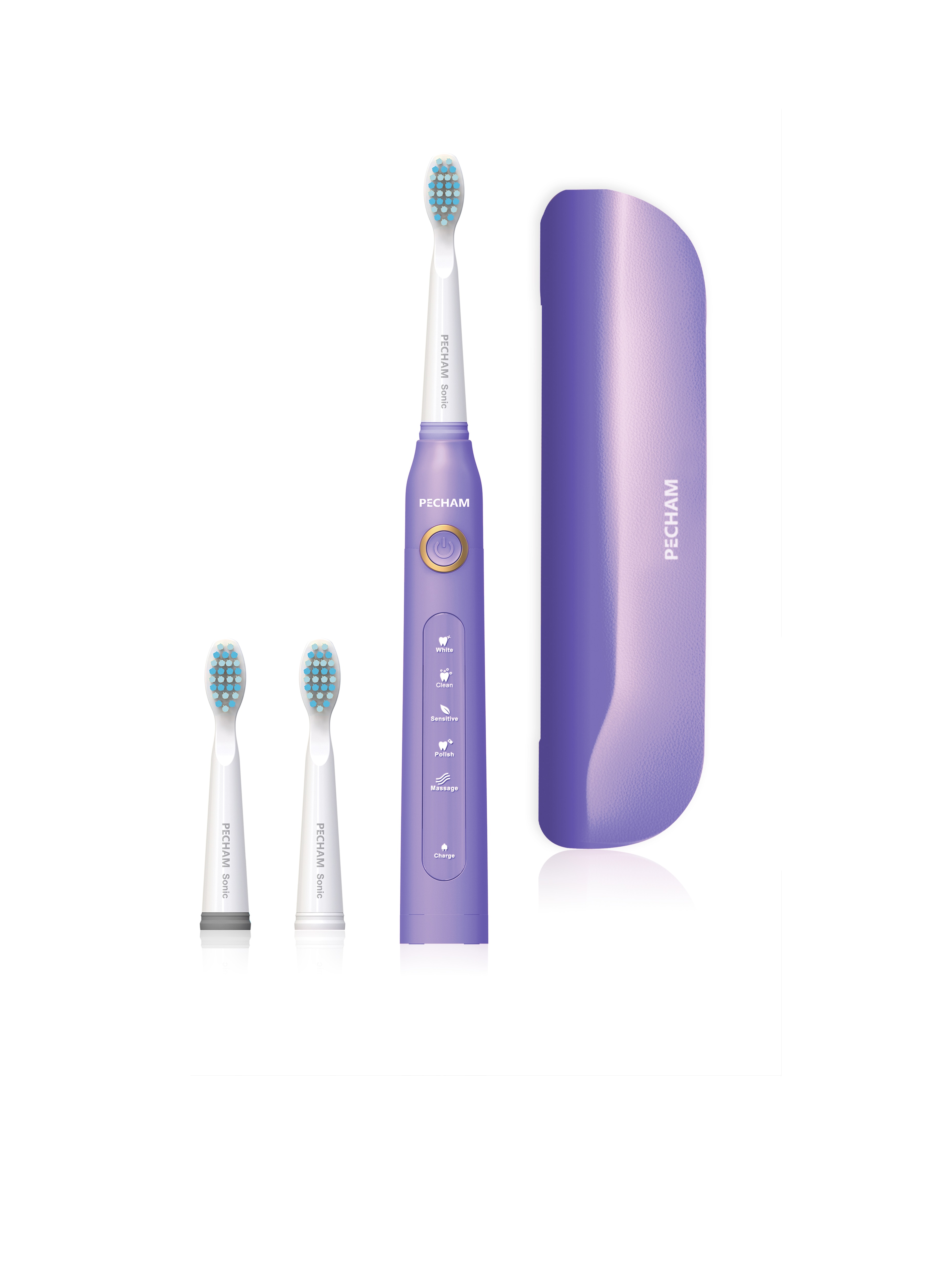 электрическая зубная щетка cs medica cs 999 f фиолетовая Электрическая зубная щетка PECHAM Sonic фиолетовый