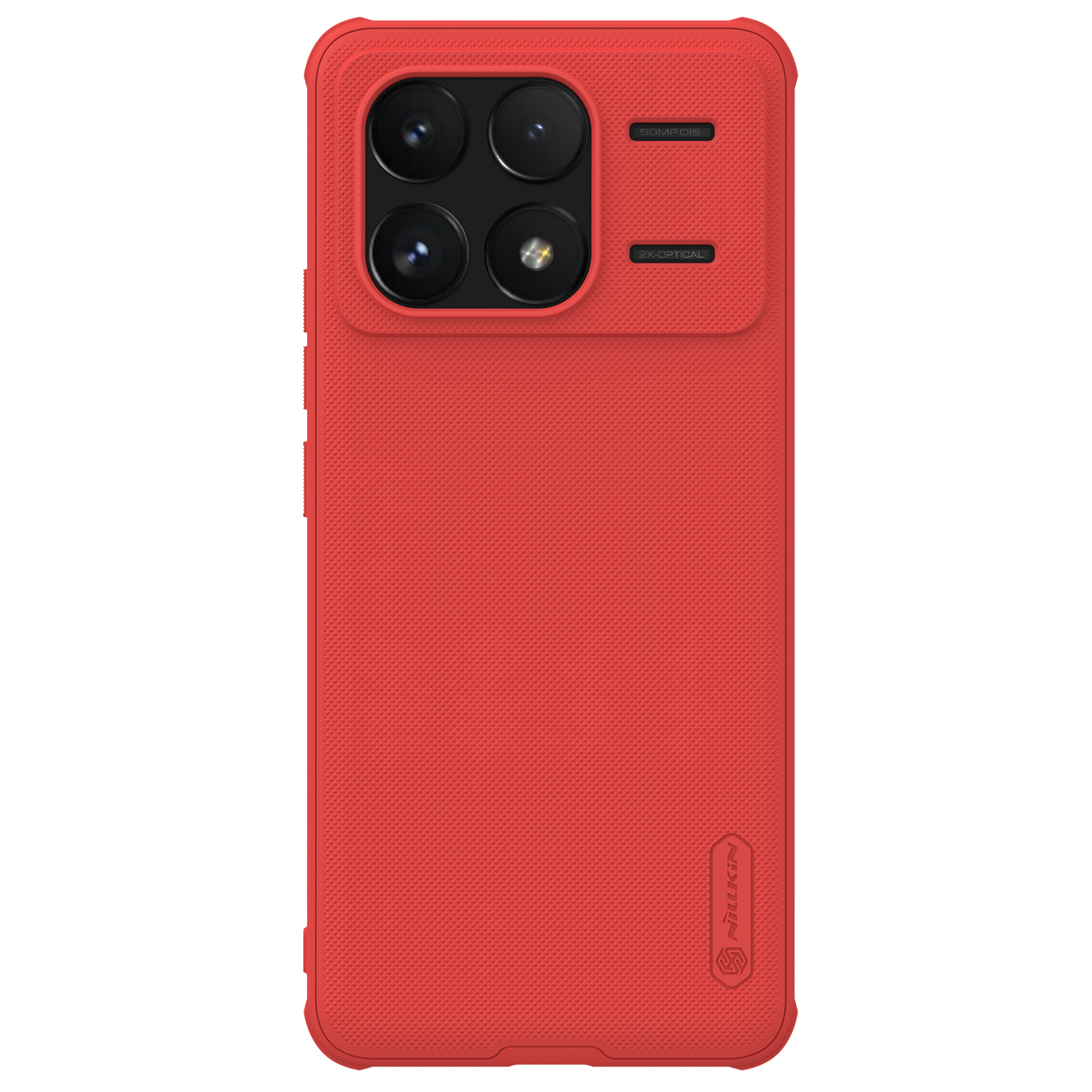 

Чехол усиленный двухкомпонентный Nillkin для Xiaomi Poco F6 Pro, красный, Super Frosted Shield Pro