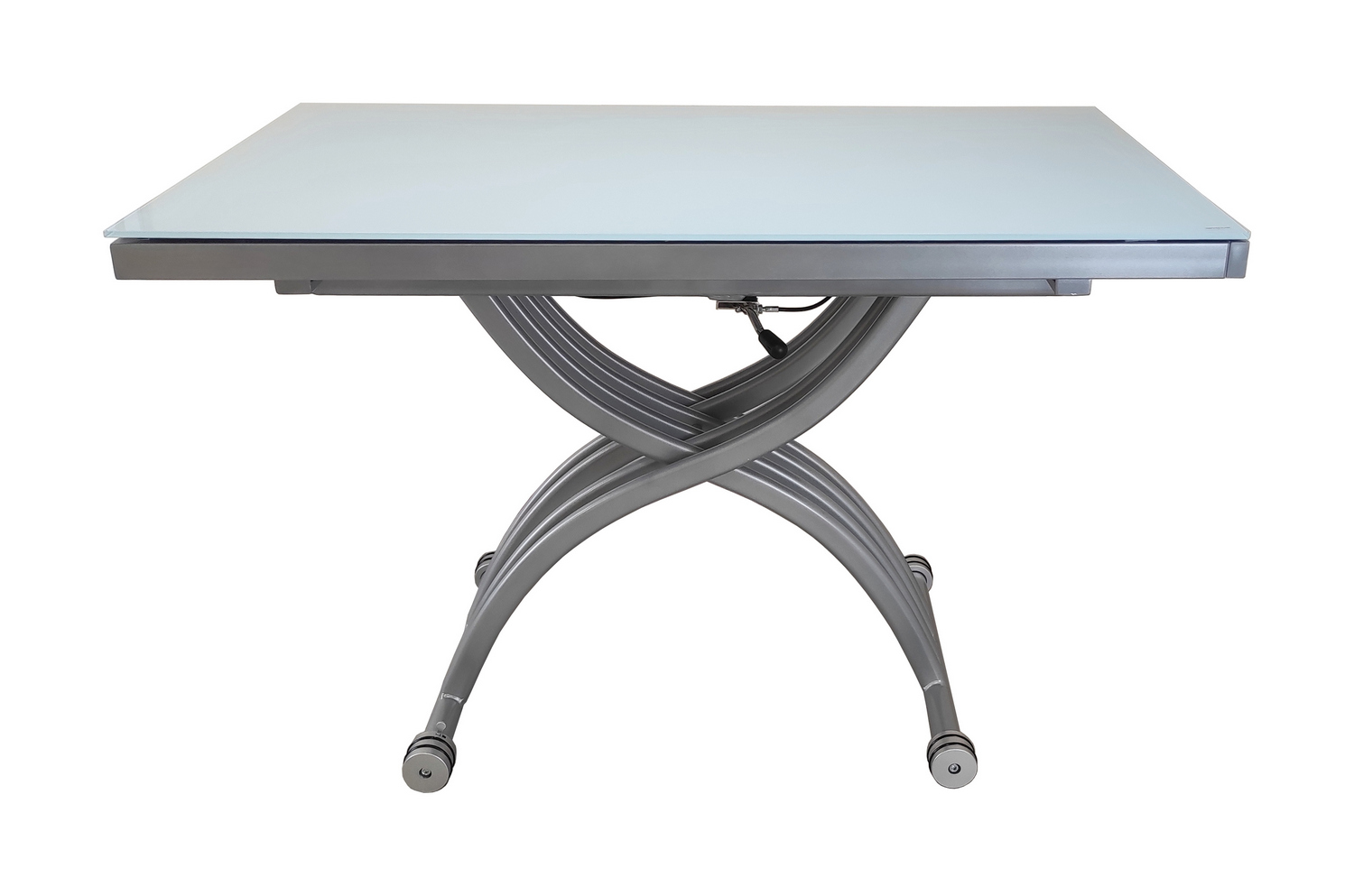 Стол-трансформер обеденный Терминал B2109-3, стекло экстрабелое