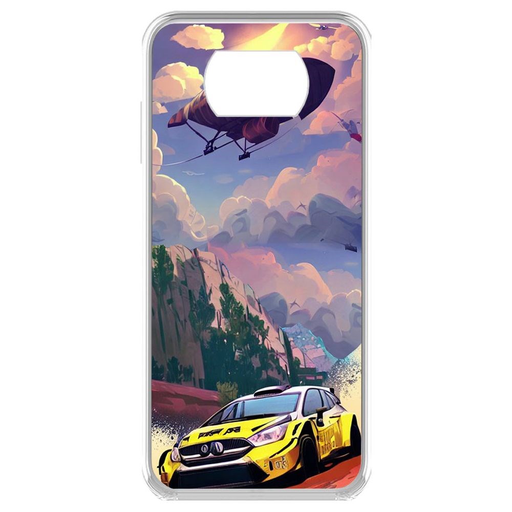 

Чехол-накладка Krutoff Clear Case Гонка для Xiaomi Poco X3, Прозрачный
