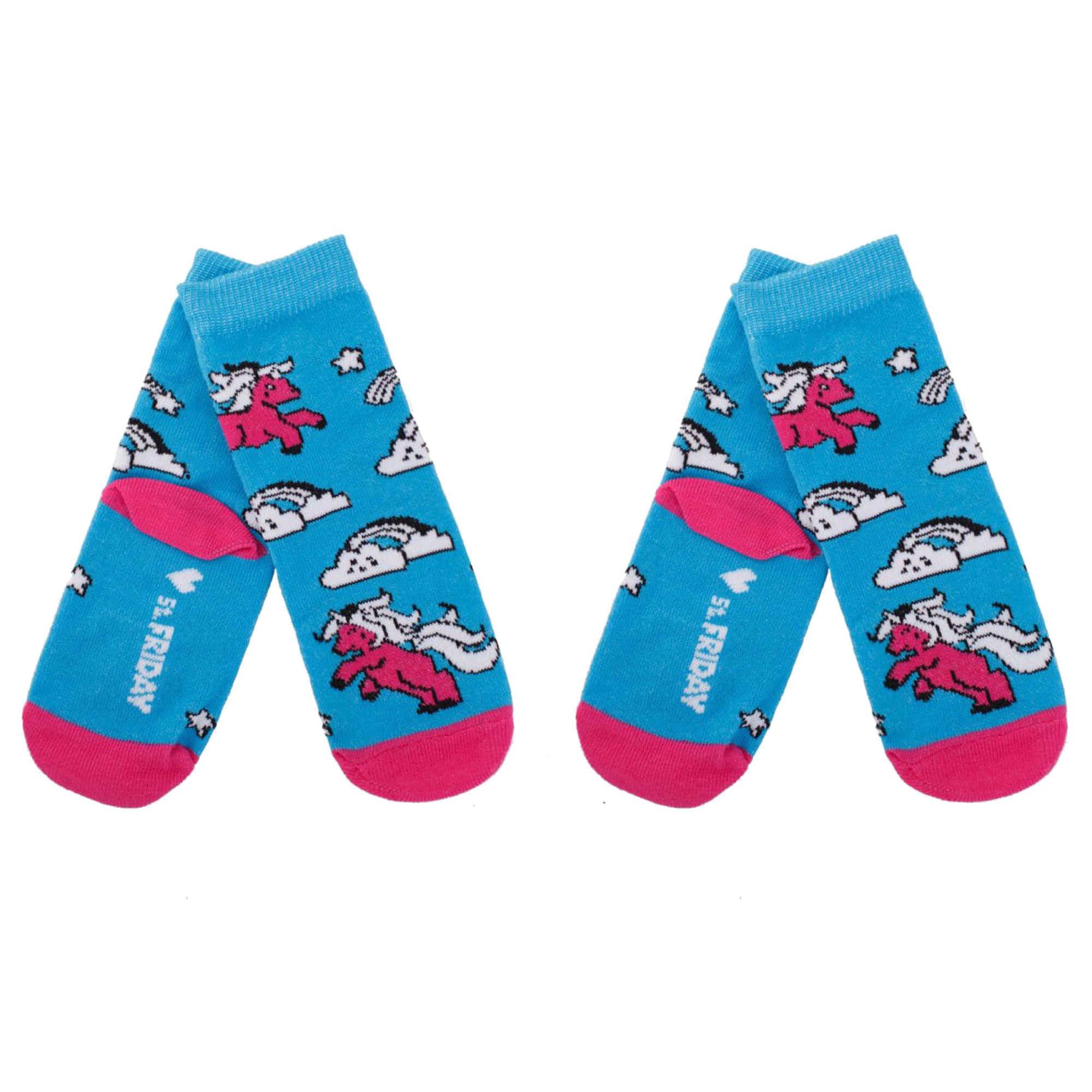 Носки детские St. Friday Socks 2-002-3, голубые Единороги на радуге, 14