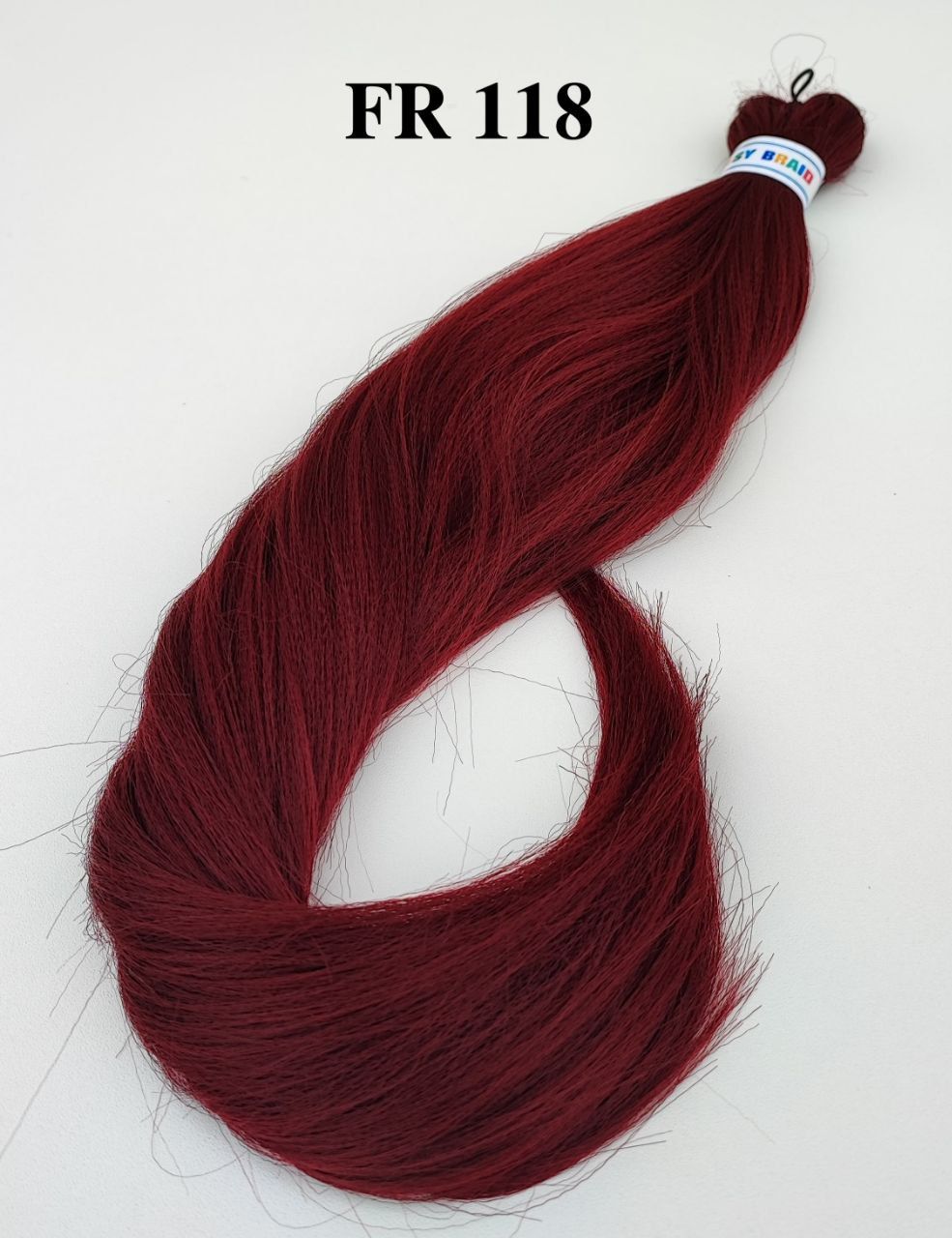 Канекалон для плетения волос Easy Braid цвет FR 118 бордовый длина 65 см
