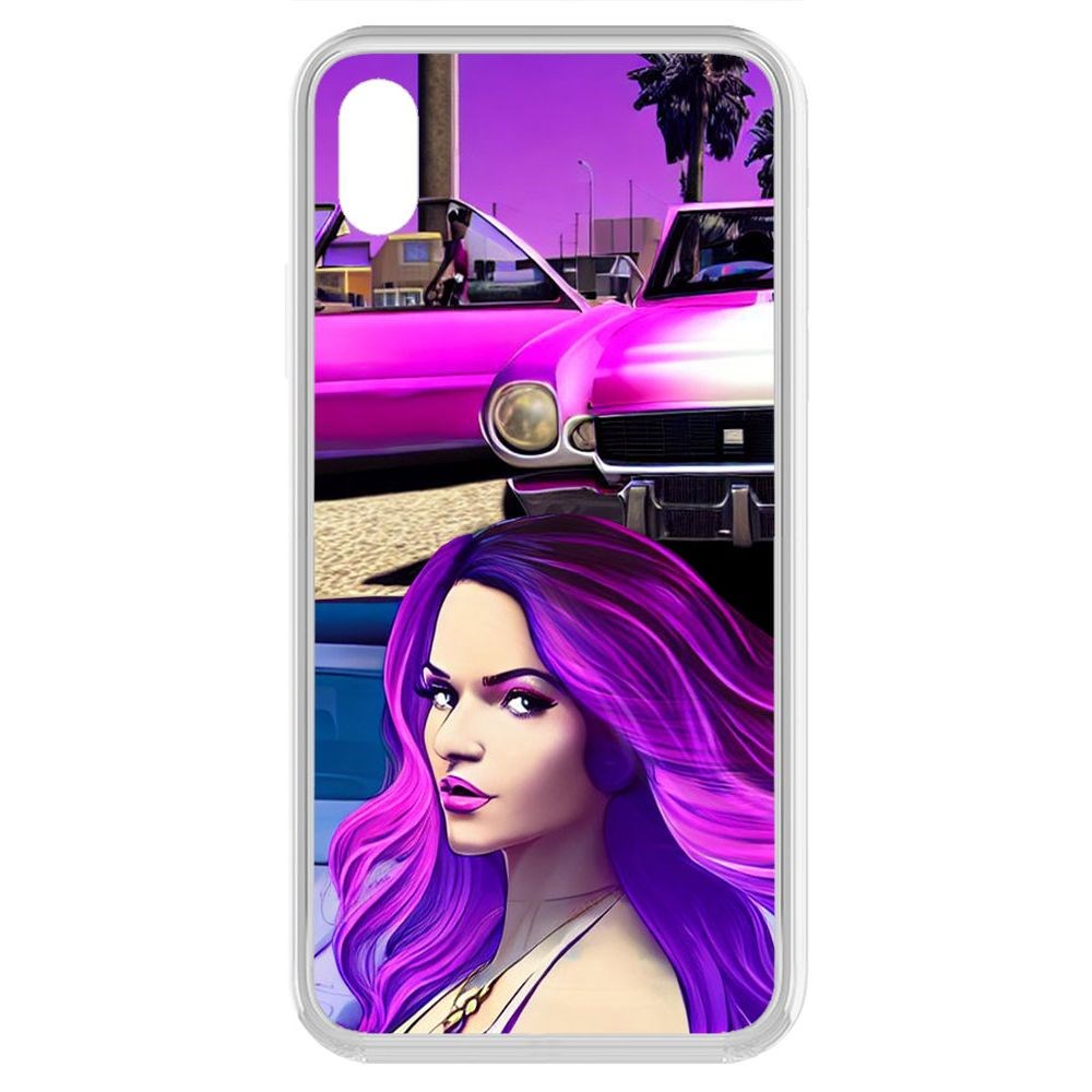 

Чехол-накладка Krutoff Clear Case Жизнь в розовом для iPhone XR, Прозрачный