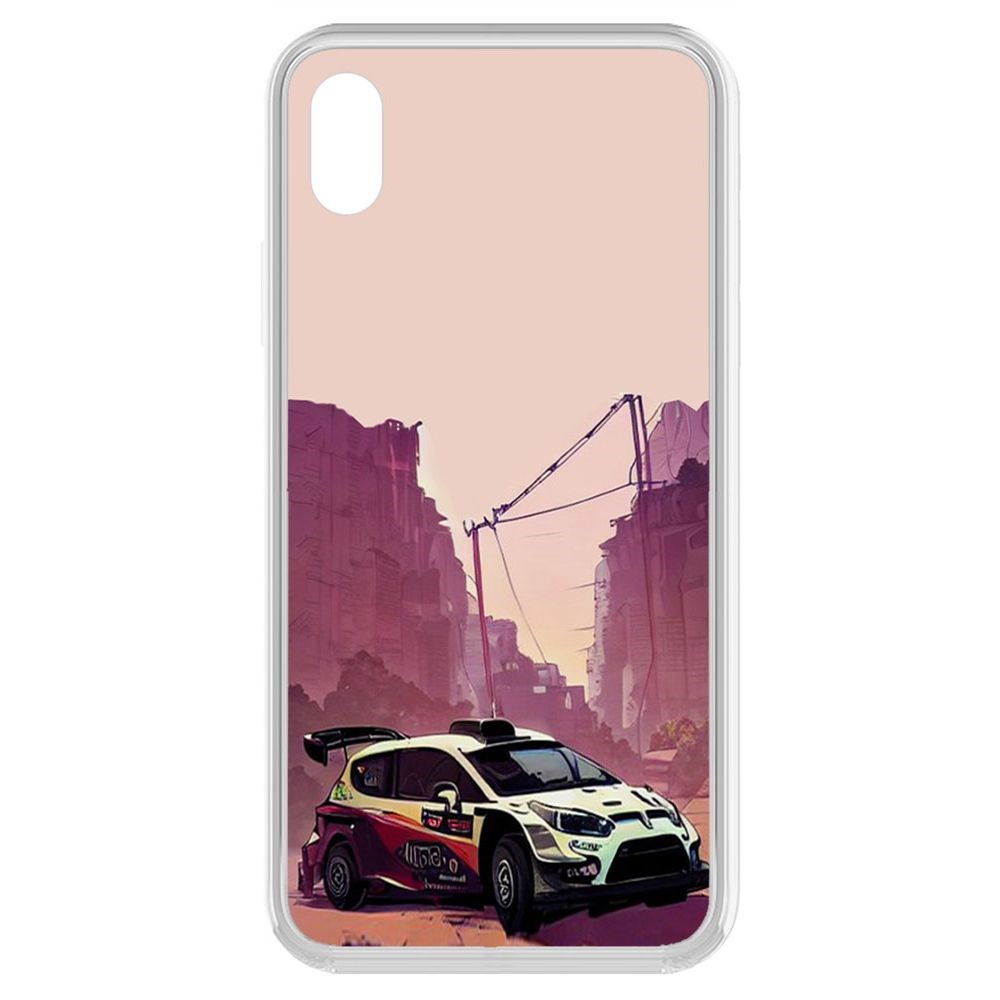 

Чехол-накладка Krutoff Clear Case Гоночный каньон для iPhone XR, Прозрачный