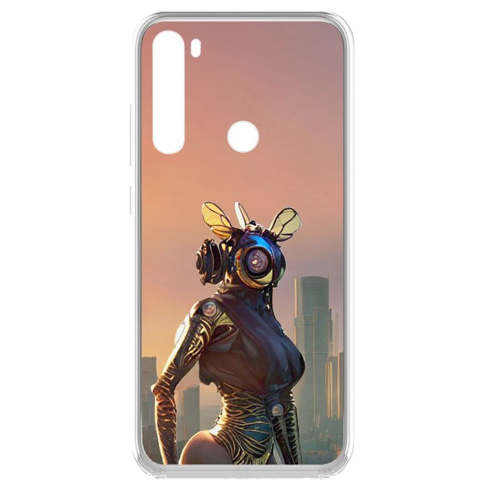 

Чехол-накладка Krutoff Clear Case Женщина-киберпчела для Xiaomi Redmi Note 8