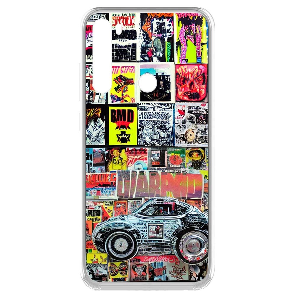 

Чехол-накладка Krutoff Clear Case Автопамфлет для Xiaomi Redmi Note 8, Прозрачный