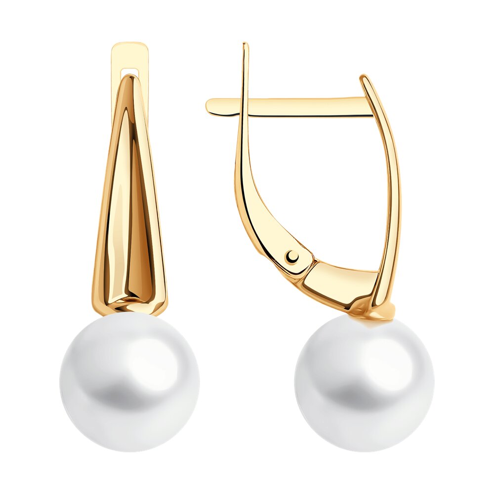 

Серьги из золота Diamant 31-320-01910-1, жемчуг культивированный, 31-320-01910-1