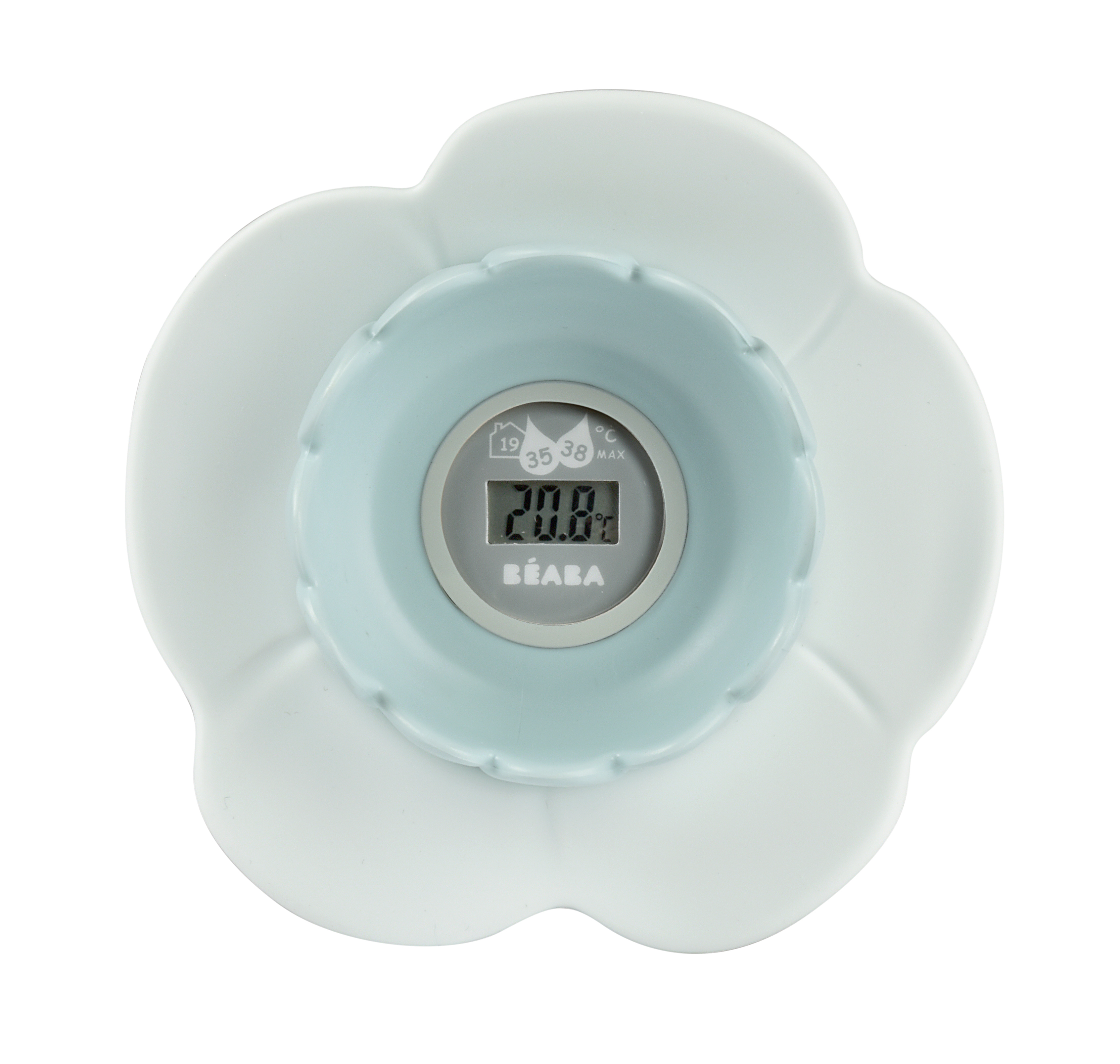 Термометр для воды и воздуха детский Beaba LOTUS Комнатный, голубой термометр для воды и воздуха детский beaba lotus комнатный розовый