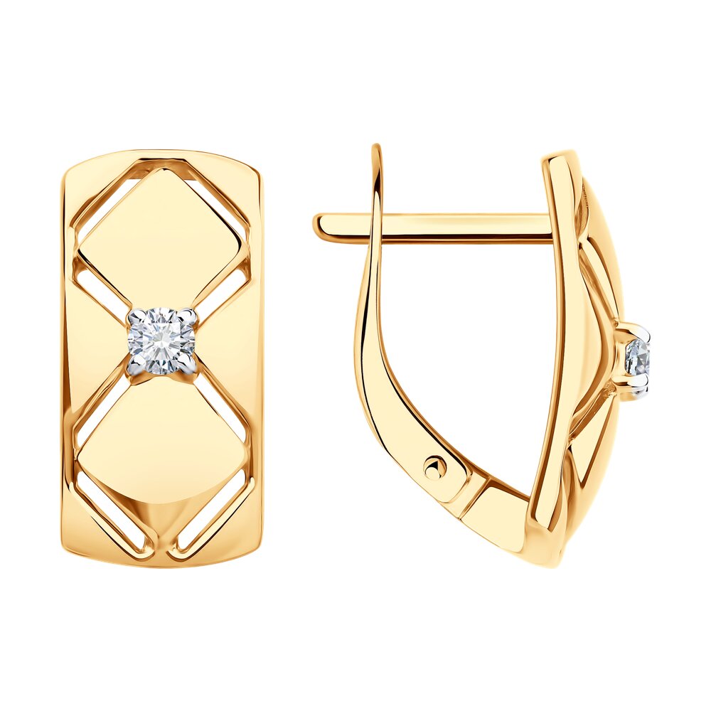 

Серьги из золота Diamant 51-120-02851-1, фианит, 51-120-02851-1