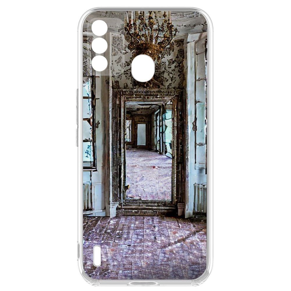 

Чехол-накладка Krutoff Clear Case Заброшенный особняк для ITEL A48, Прозрачный