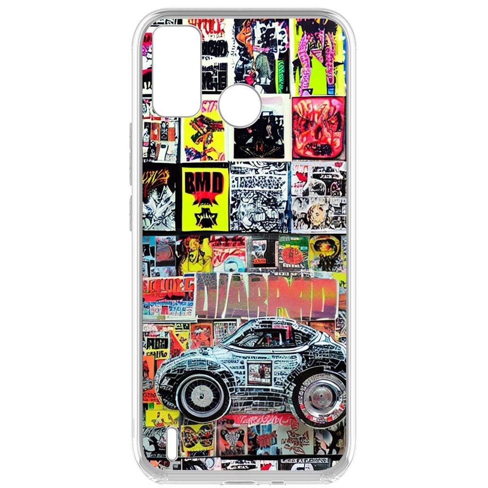 

Чехол-накладка Krutoff Clear Case Автопамфлет для TECNO Spark 6 Go