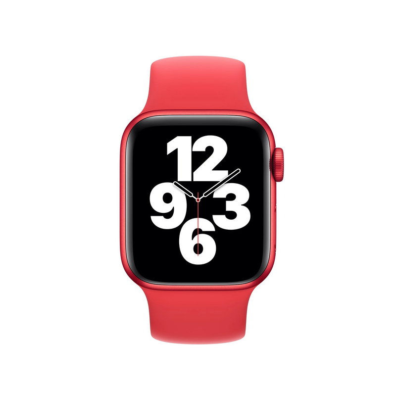 

Ремешок для Apple watch 44 mm, Монобраслет силиконовый Red Solo Loop Размер 12 (Красный) Apple Watch 44mm