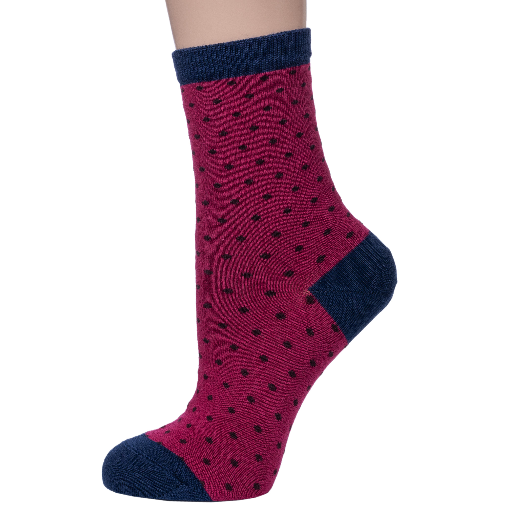

Носки женские Grinston socks 15D27 бордовый; синий 23, 15D27