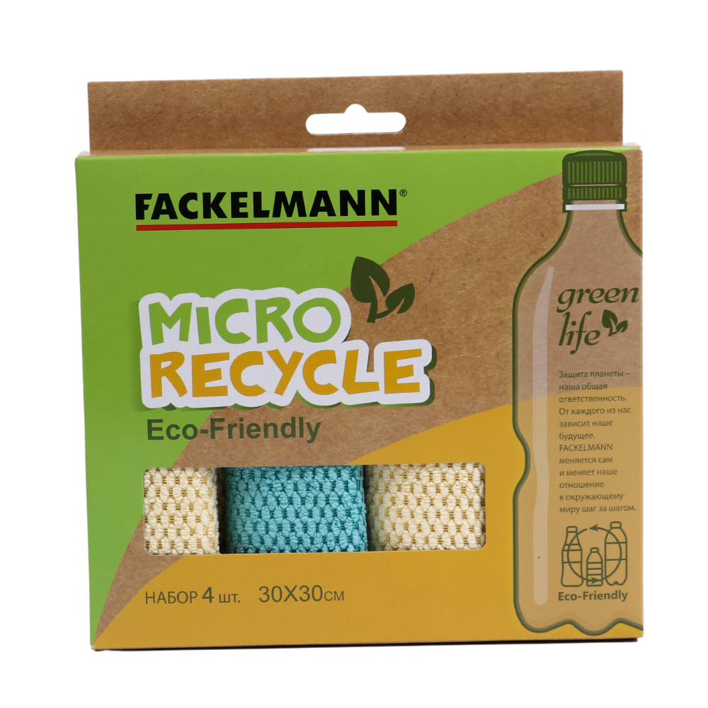 фото Салфетки универсальные fackelmann eco 30x30 см 4 шт