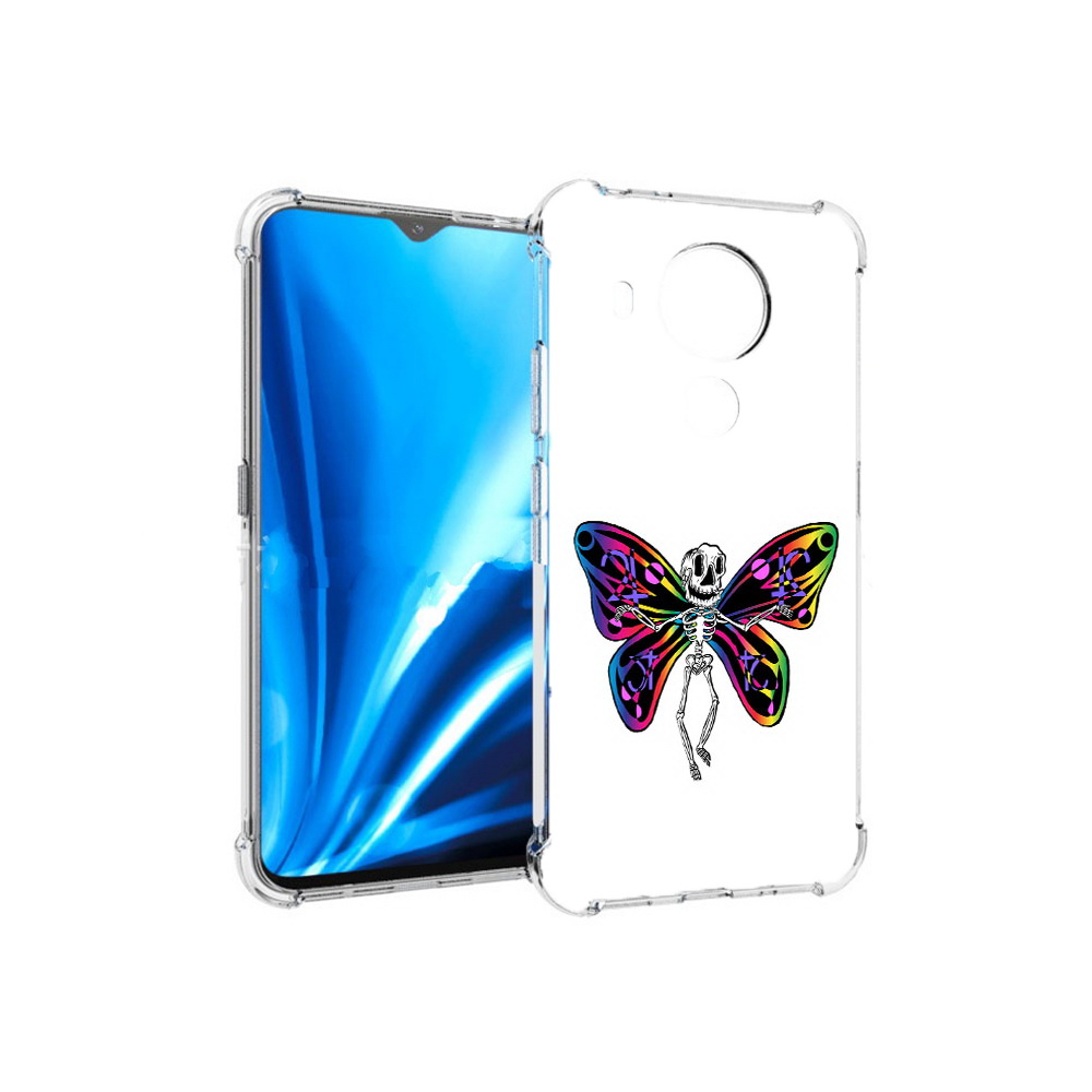 

Чехол MyPads Tocco для Nokia 5.4 эффект бабочки (PT156621.100.701), Прозрачный, Tocco