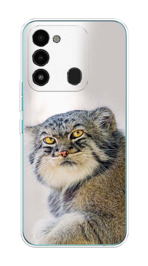 

Чехол на Tecno Spark Go 2022/8С/9 "Кот манул 1", Серый;белый;желтый, 301350-1