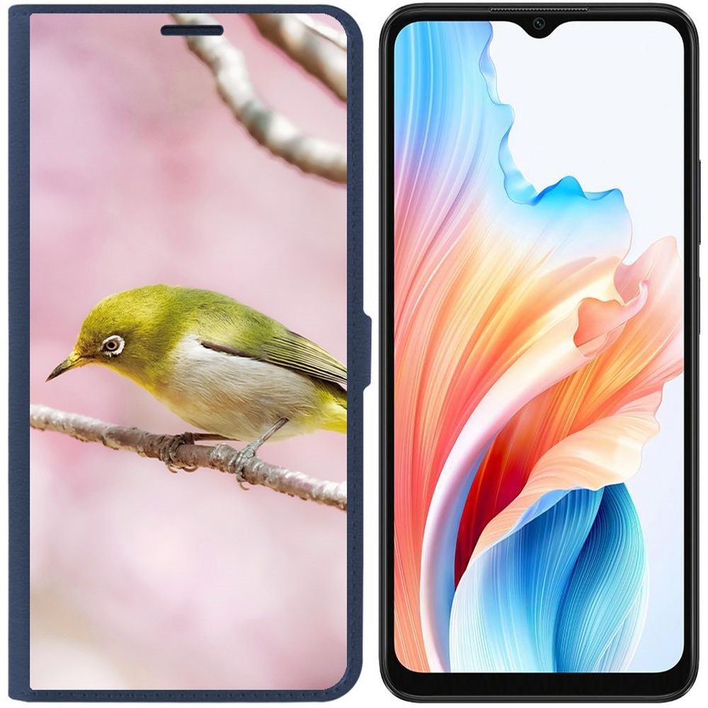 

Чехол-книжка Krutoff Eco Book для Oppo A38 4G Японская белоглазка (синий)