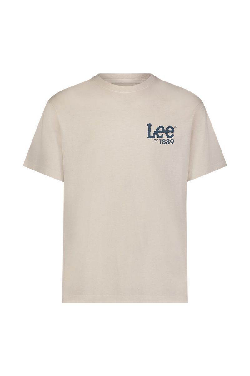 

Футболка мужская Lee 1243503 бежевая S, Бежевый, 1243503