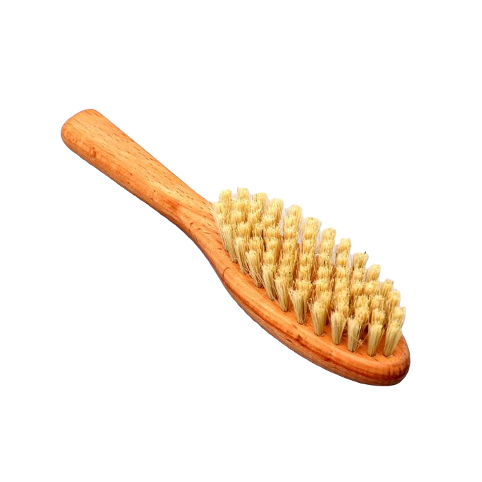 

Щётка с натуральной щетиной для шерсти кошек, 19x4x1,2 см, белая