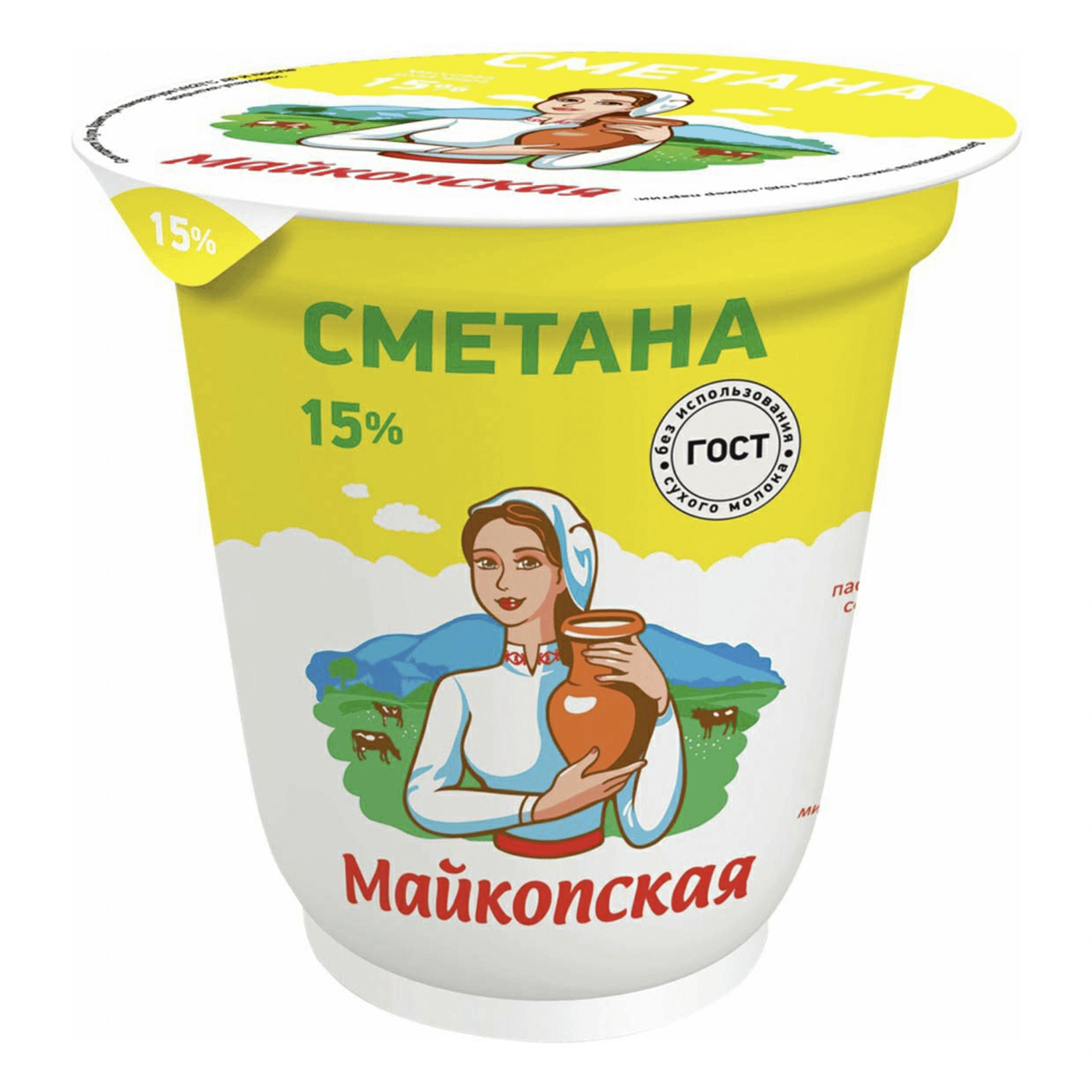 

Сметана Майкопская 15% БЗМЖ 300 г