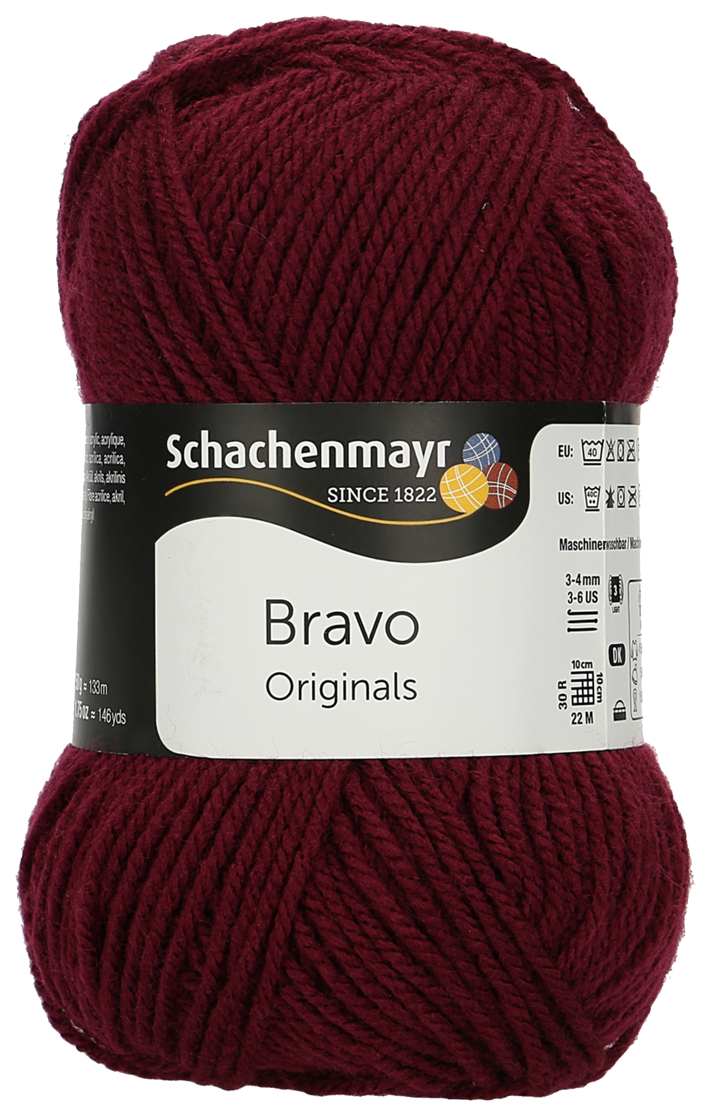 

Пряжа для вязания SCHACHENMAYR 9801211 Bravo original (08045, brombeer), Бордовый, Bravo