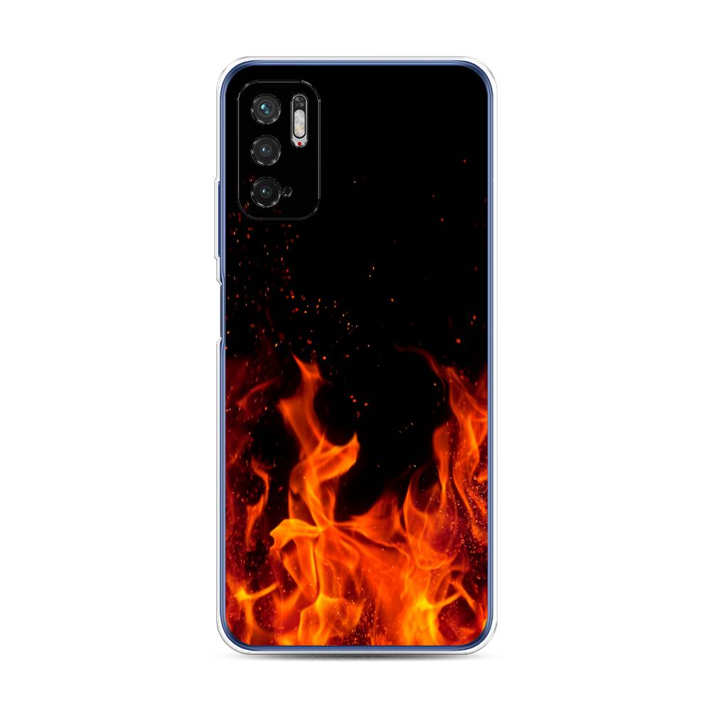 фото Силиконовый чехол "все в огне" на xiaomi redmi note 10t awog