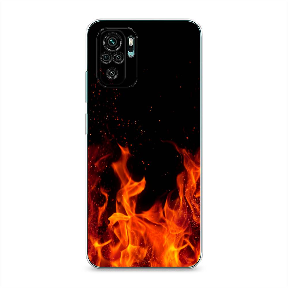 фото Силиконовый чехол "все в огне" на xiaomi redmi note 10s awog