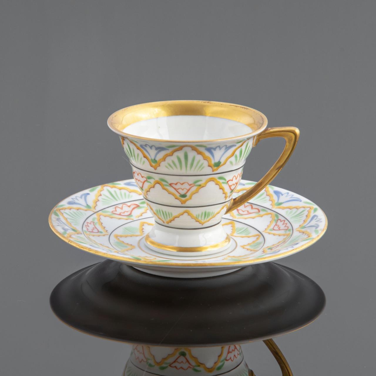 

Кофейная пара, фарфор, роспись, золочение, Jaeger Porzellan, Германия, 1923-1925 гг., 413812