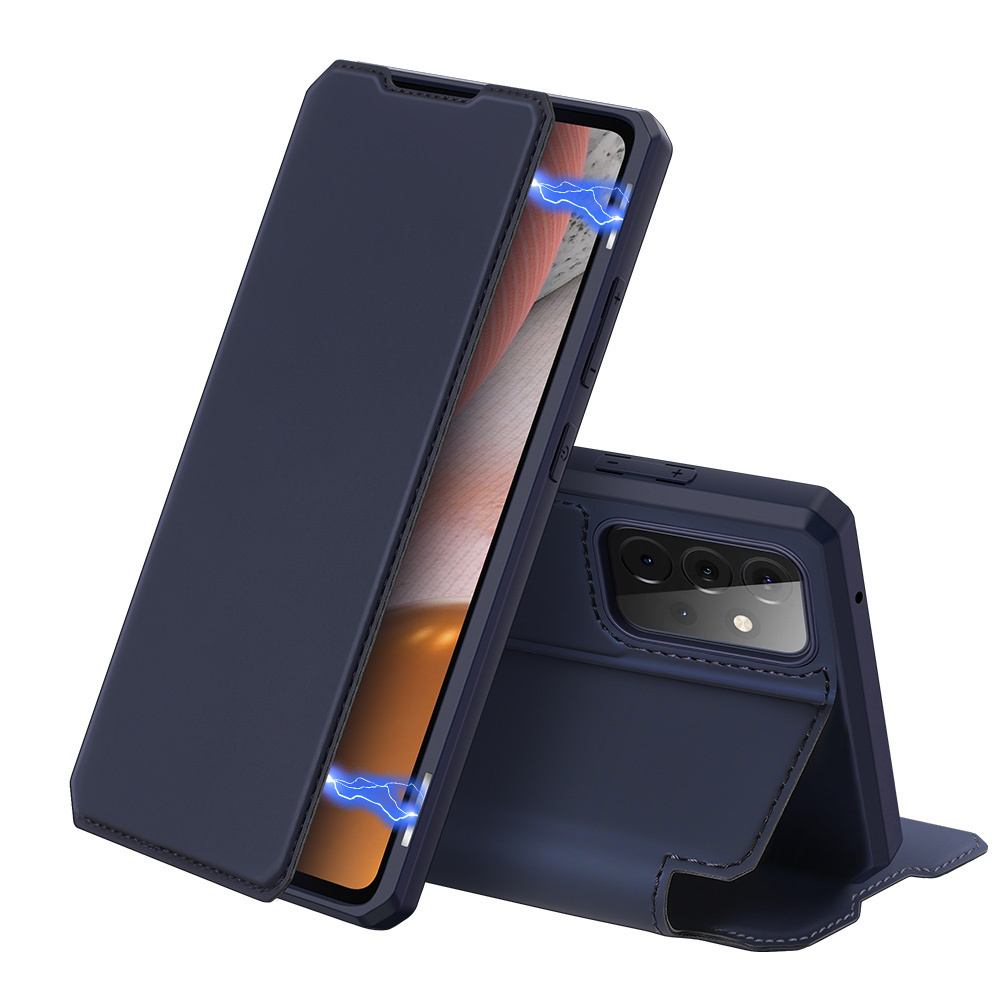 

Чехол книжка для Samsung Galaxy A72 4G/A72 5G, Dux Ducis Skin X, синий, Galaxy A72 Fino